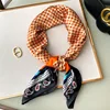 New 2022 Fashion Kerchief Small Silk Neck Scarf For Women 70*70 Hijab Scarfs Female Shawls Bags Scarves Lady Bandana Foulard ► Photo 2/6
