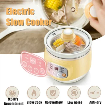 

100W Electric Slow Cooker Ceramic Mini Fully Automatic Baby Soup Pot Congee Bird's Nest Stew Pot Multi-function Safe Slow Cooker