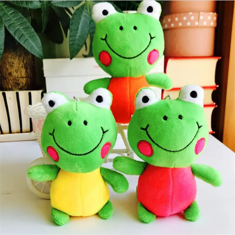 HANDANWEIRUAN 1pcs 14cm cute fun frog plush doll quality pp cotton plush frog decorative pendant for 4