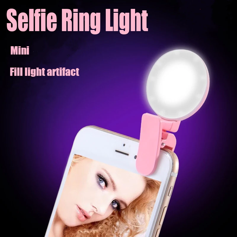 Селфи кольцо света Plug и фиксатор запястья Вес Led USB заряжаемый селфи свет для iPhone Android сотового телефона 3 уровня яркости