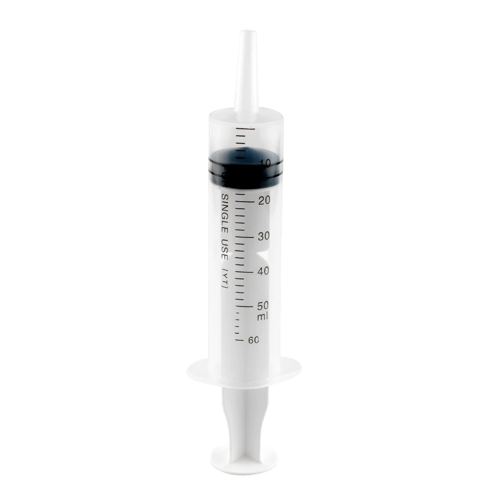 

New Sterile Reusable 60ML Plastic Medical Syringe For Hydroponics Measuring