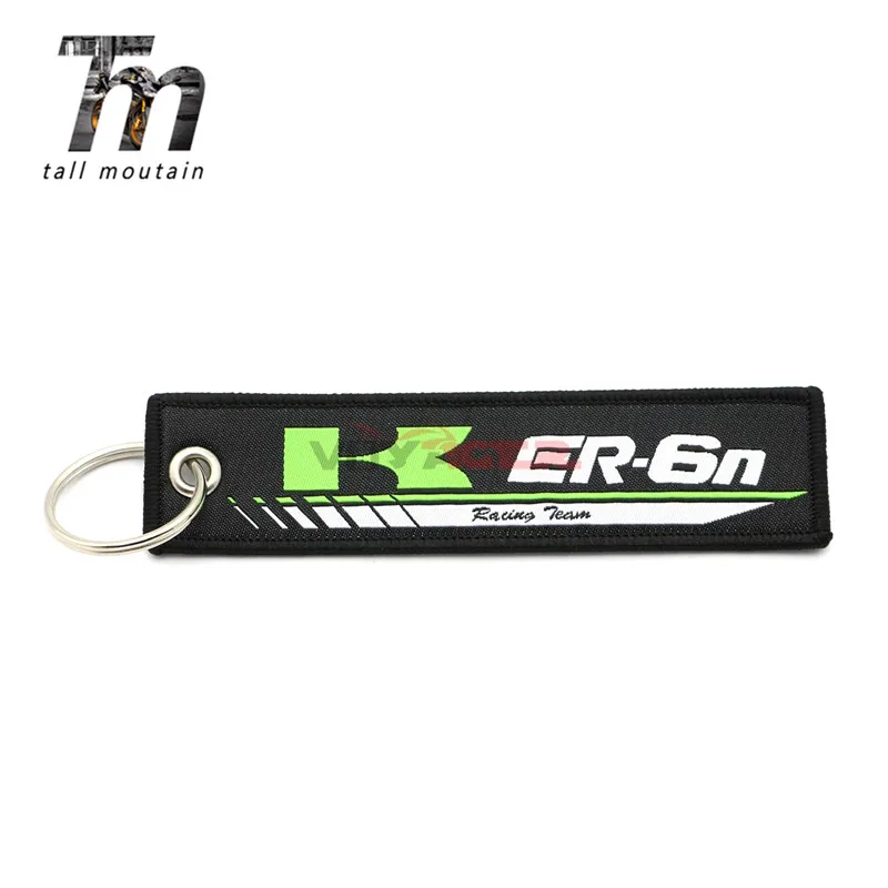 Новое поступление вышивка брелок для ключей цепи коллекции Kawasaki ER-6N ER-6F ZR-7 1400GTR