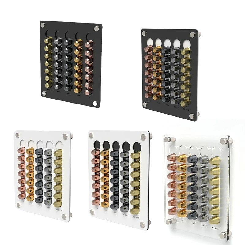 Coffee Capsule Storage Display Rack Wall-mounted Transparent Acrylic Holder Coffeeware Kitchen Bar Accessories | Дом и сад