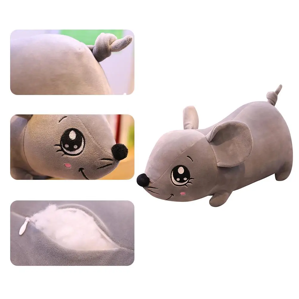 Plush Mouse Doll Pillow Child Plush Cartoon Mouse Pillow Chinese Rat Year Mascot Plush Doll Home Home Textile Pillow