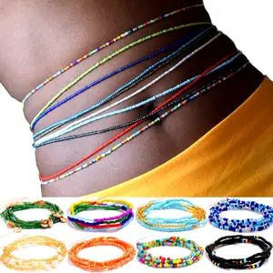 Spring Summer New Boho Minimalism Multilayer Waist Beads For Women Fashion  Geometric Sequins Belly Chain Sexy Body Chain Jewelry