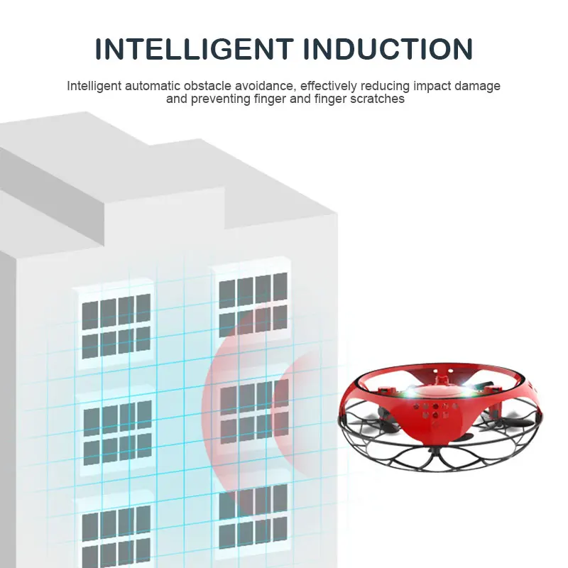 UFO Интеллектуальный индукционный Квадрокоптер UAV UFO игрушка Инфракрасный индукционный вертолет Открытый Автоматический избегание препятствий летная игрушка