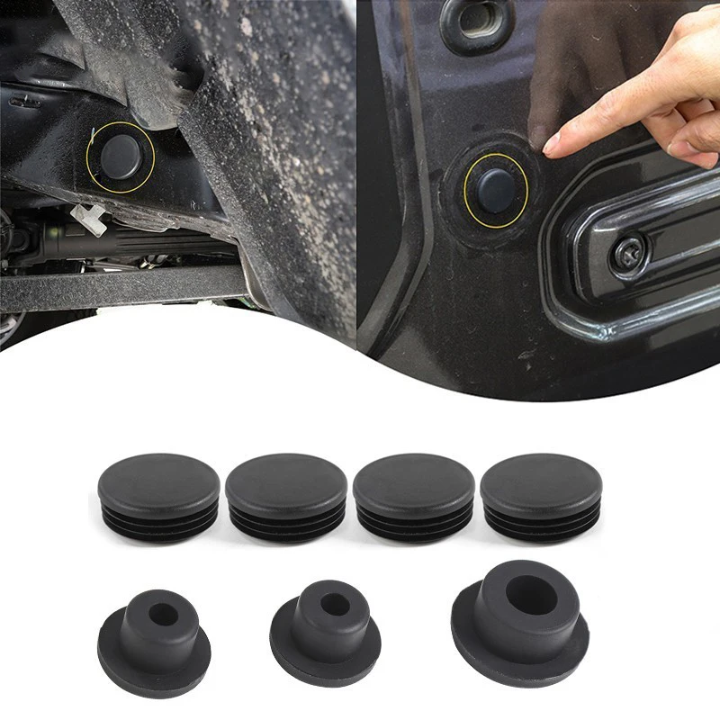 

Removable Waterproof Car Chassis Frame Round Hole Dust Plugs Tail Door Plug Cover for Jeep Wrangler JL 2018 Up 7Pcs