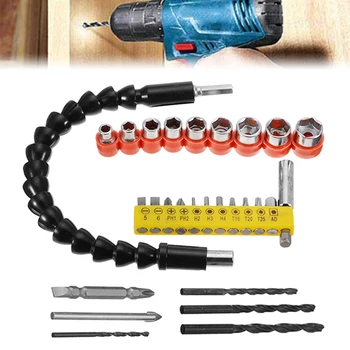 

32in1 Electric Drill Flexible Shaft Tools Flexible Shaft Holder Extension For Standard Hex Screwdriver Electric Drill Accessorie