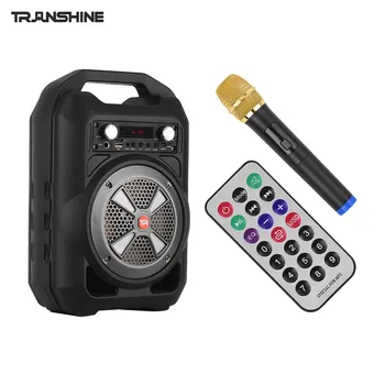 

TRanshine LY-035 Portable UHF LED Audio Speaker Super Bass Speaker with Handheld Microphone Remote Controller