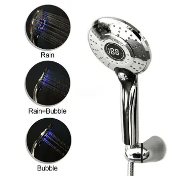 

Three water-effect temperature digital display nozzles, LED three-color shower, handheld pressurized shower Faucet replacement