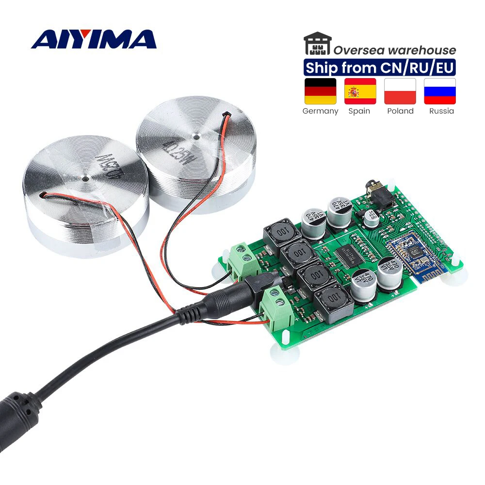 US $9.73 - 46.65 AIYIMA 2 Inch Audio Portable 25W Resonance Vibration Speaker TPA3118 Bluetooth-compatible Power Amplifier Sound Speaker DC12V5A