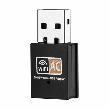 

600 Mbps Dual Band 2.4/5G USB 2.0 Wireless Adapter WiFi Dongle 802.11ac Antenna Network LAN Card Connector for Computer Laptops
