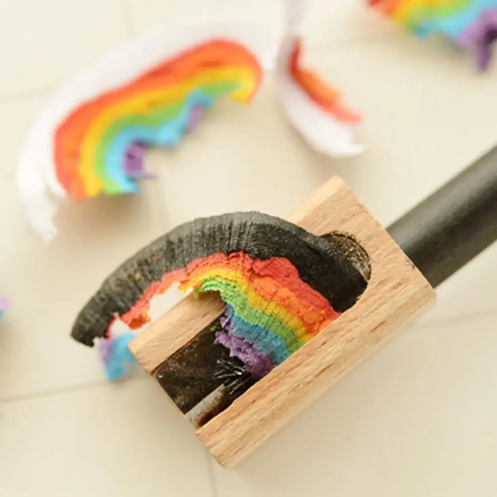 1/5pcs Hb Pencil Rainbow Color Pencils Students Drawing Supplies Cute Pencils Stationery For School Basswood Office School Cut