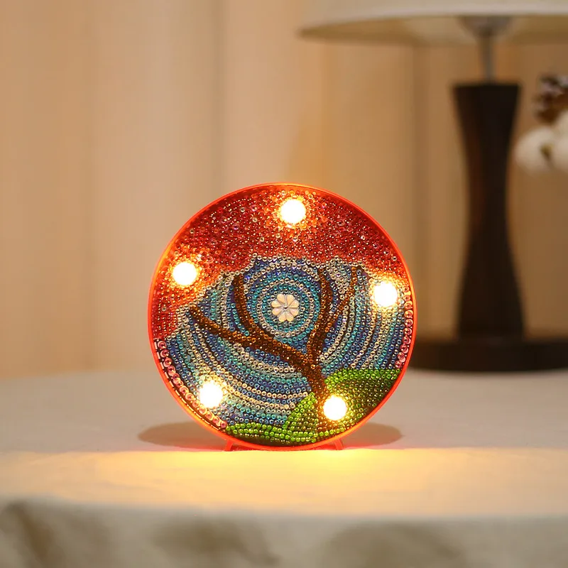 LED-ZXD013 5D DIY Алмазная картина светодиодный светильник Снеговик специальная форма мозаика вышивка Сова незавершенный набор Рождественский подарок WHH - Цвет: LED-ZXD013