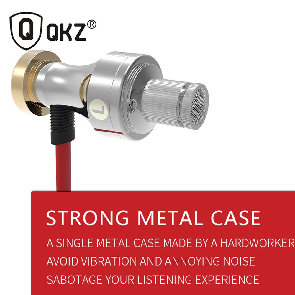 QKZ KD1 Driver Earphone Detachable Cable In Ear Audio Monitors Noise Isolating HiFi Music Sports Earbuds for iPhone Samsung