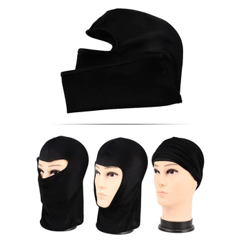 

1pc Black Ultra Thin Motorcycle Cycling Balaclava Full Neck Face Cover Outdoor Unisex Outdoor Face Cover