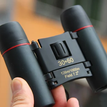 

30x60 Portable Small Folding Binoculars Low Light Night Vision Magnification Telescope Outdoor Bird Watching Hiking Travel Toy