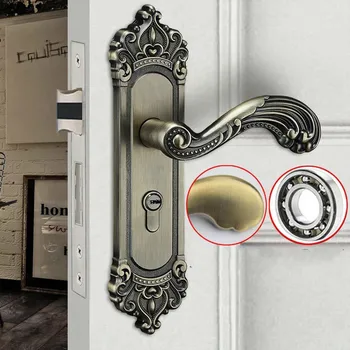 

Green bronze aluminum alloy indoor mute door lock bedroom door lock indoor wooden door lock security locks Packages WY5