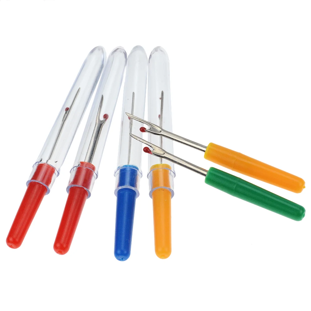 4Pcs/Set Plastic Handle Craft Thread Cutter Seam Ripper Stitch Unpicker Sewing Tool Cross-Stitch Sewing Thread Remover - Image 2