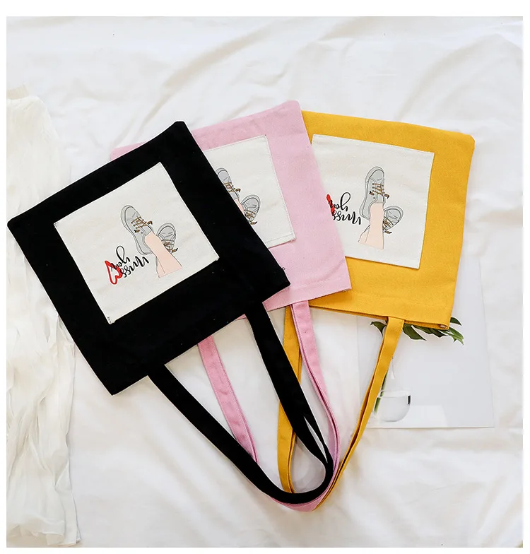 New Style Canvas Bag Women's Literature And Art Hipster Versatile INS Canvas Bag Students Shoulder Bag Environmentally Friendly