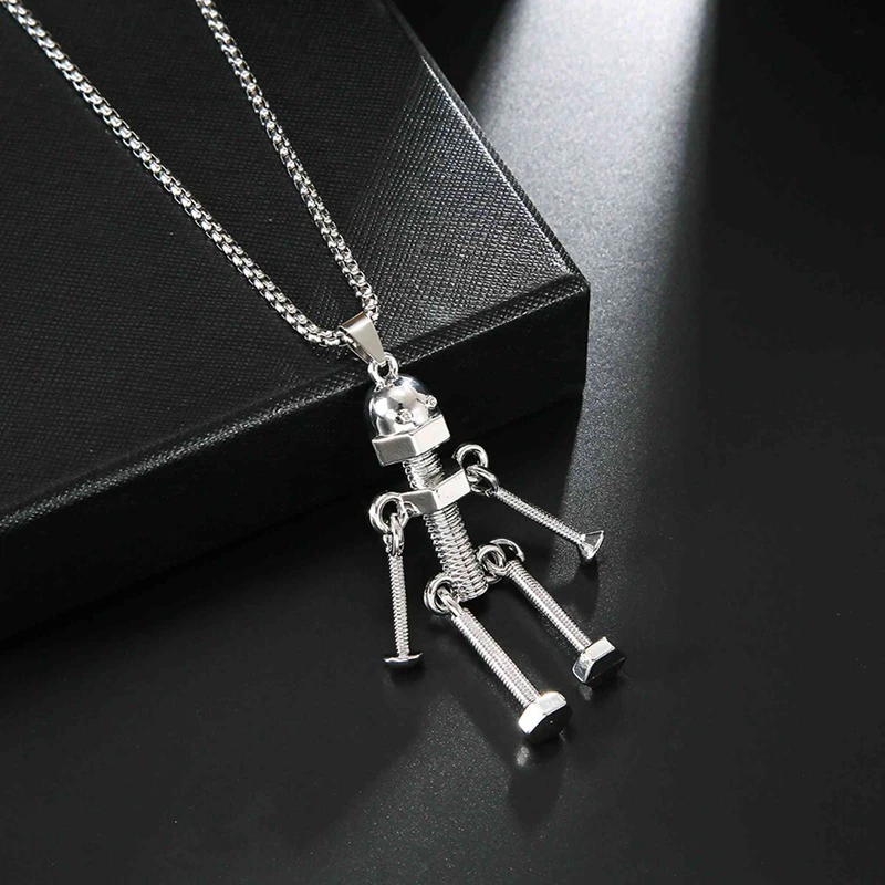 ernstig bewonderen Zuidelijk Mannen Industriële Stijl Rvs Ketting Voor Vrouwen Robot Hanger Ketting  Zilver Kleur Sieraden Voor Geschenken Partij WC059|Hanger Kettingen| -  AliExpress