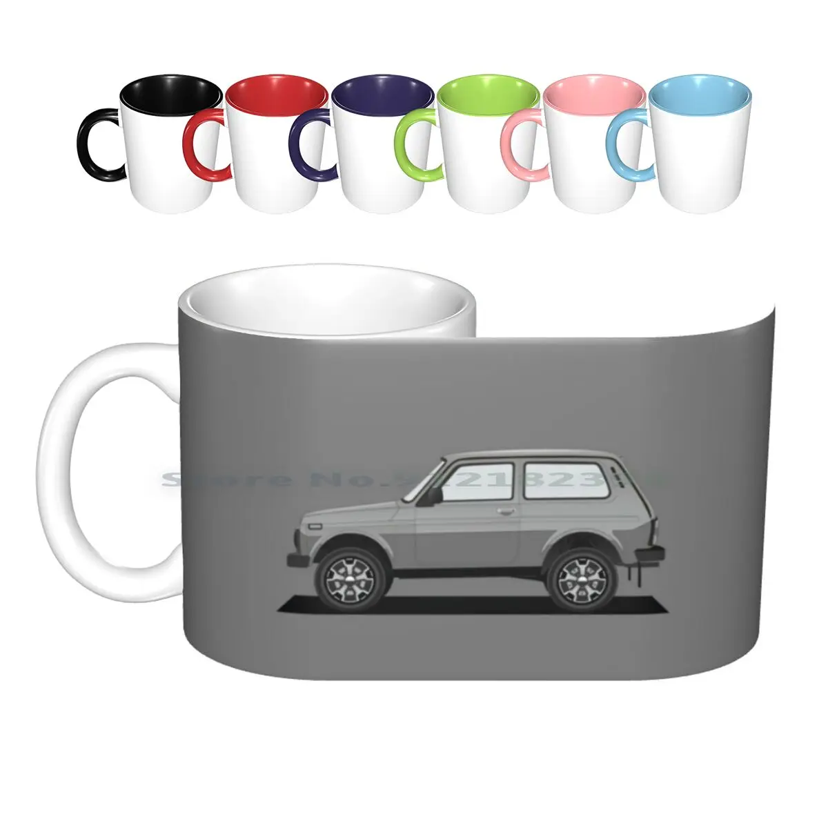 Lada Niva Tazze In Ceramica In Scala Di Grigi Tazze Da Caffè Tazza Da Tè Al Latte Lada Niva Car 4X4 Off Road Fuoristrada Terreno Rurale Urbano