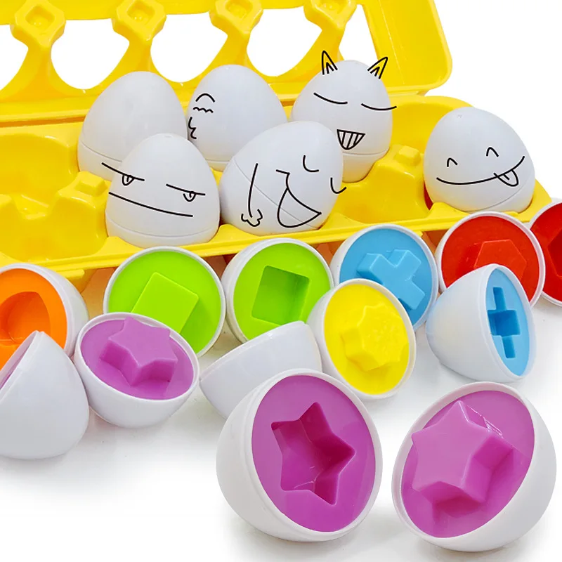 

Cong ming dan Matching Puzzle Egg Recognize Color Children'S Educational Early Childhood Assembled Toys Model Egg Box