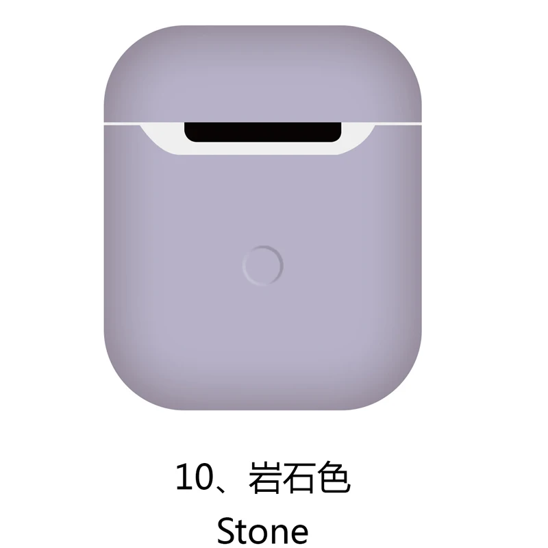 Жидкий силиконовый чехол для наушников для Apple Airpods 2, чехол с Bluetooth, чехол для зарядки, простые яркие цвета, противоударный чехол AirPods