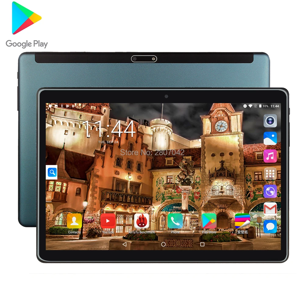 BOBARRY 10-дюймовый планшет с суперусиленным стеклом IPS Android поддерживает Google Store 3G SIM