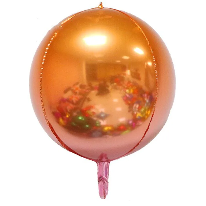 1 шт. 4D 22 дюймов золотого цвета Macaron круглый Алюминий Фольга воздушные шары металлические bobo пузырь шар Свадебные украшения День рождения Heliu - Цвет: as picture