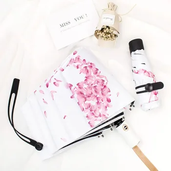 

Luxury Style Swan Umbrella Rain Women Sun Umbrella Elegant Sunshade Female Five Three Folding Umbrella Anti-UV