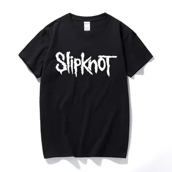 

2020 Summer Style Fashion Men T Shirt Black T-Shirt Tshirt Men's Shirt Cotton Rock Band Slipknot Print Hip Hop Tee