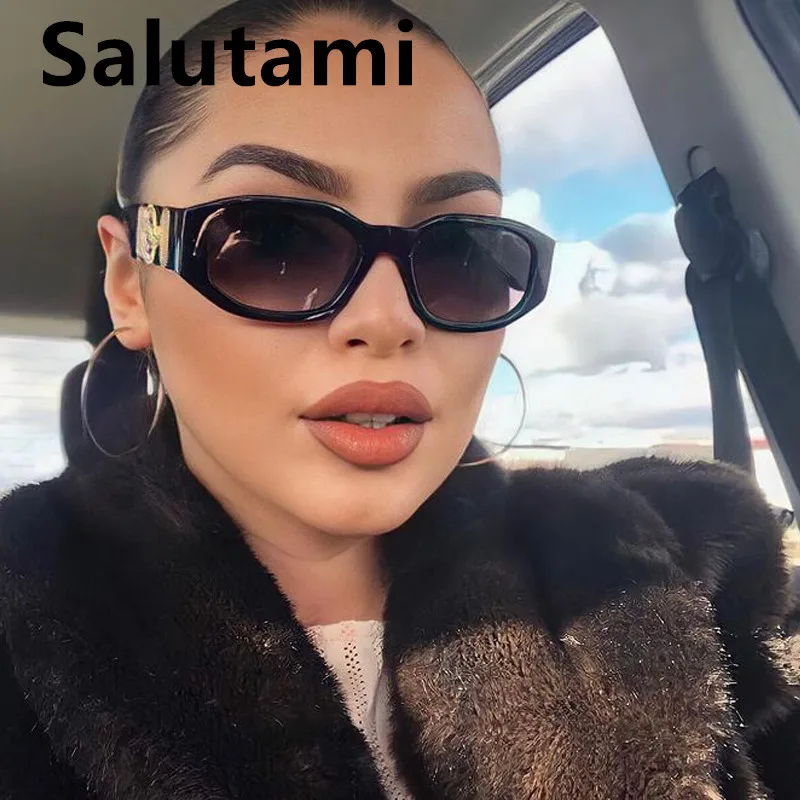 Очки солнцезащитные женские/мужские небольшие многоугольные квадратные модные