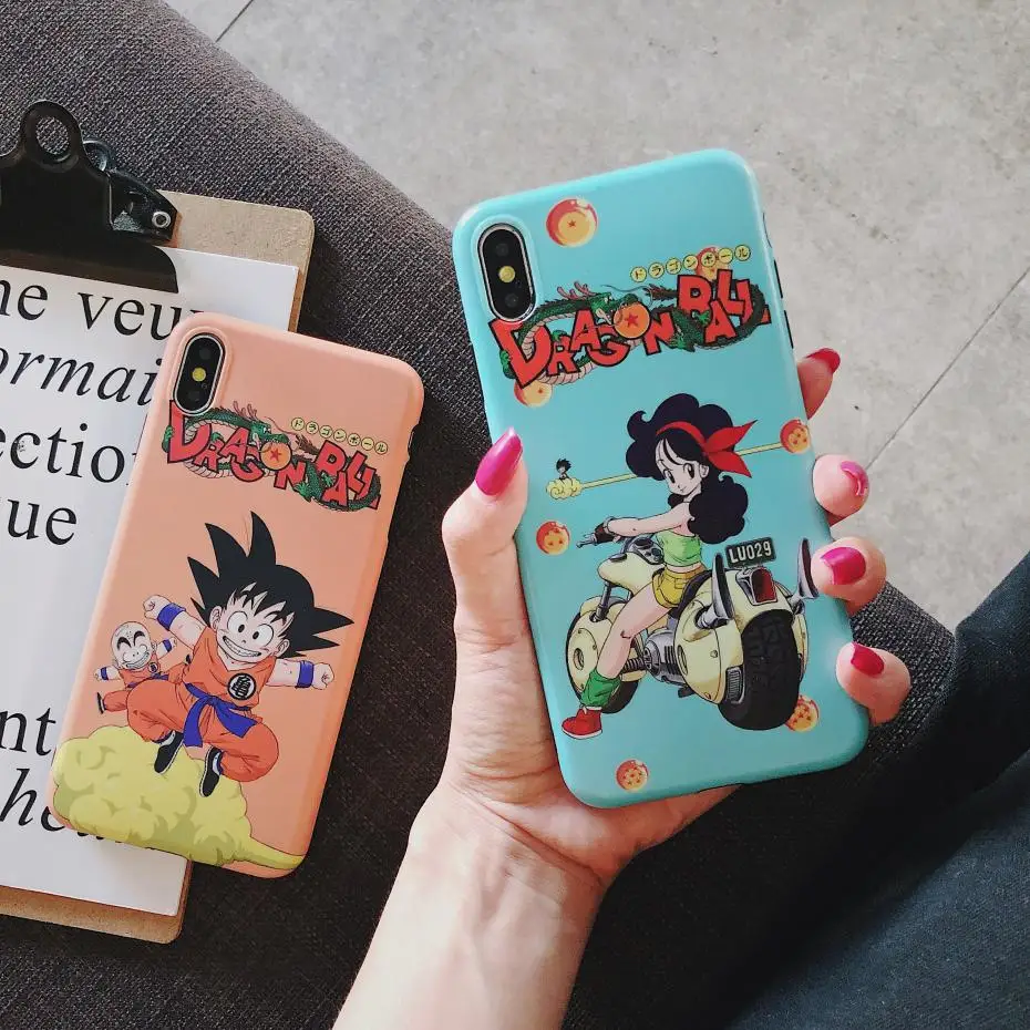 

Cartoon anime Couple Dragon Ball Goku Phone Cover Case For Iphone X 11 pro Xs Max Xr 10 8 7 6 6s Plus Luxury Soft Coque Fundas