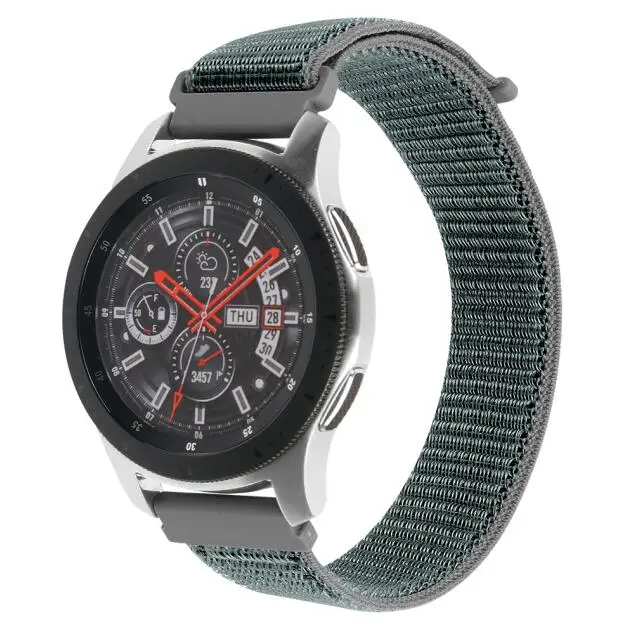 20 22 мм ремешок для samsung gear S3/S2 galaxy watch active 42 мм 46 мм нейлоновый ремешок для mi amazfit bip huawei Watch GT 2 - Цвет: Dark olive