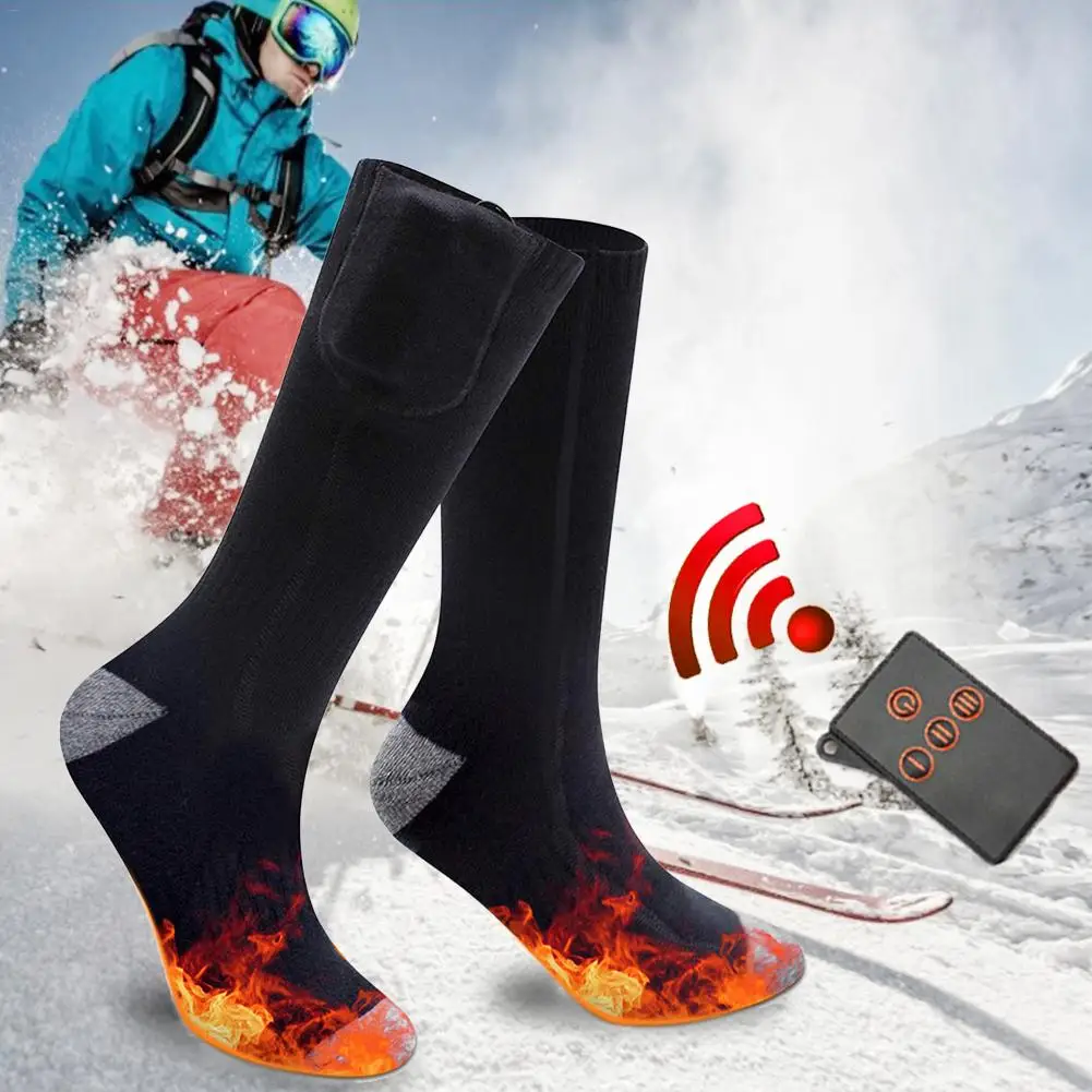 

Winter New Remote Control Heating Socks Riding Running Fishing Double-sided Three-level Thermostat Winter Warm Heating Socks