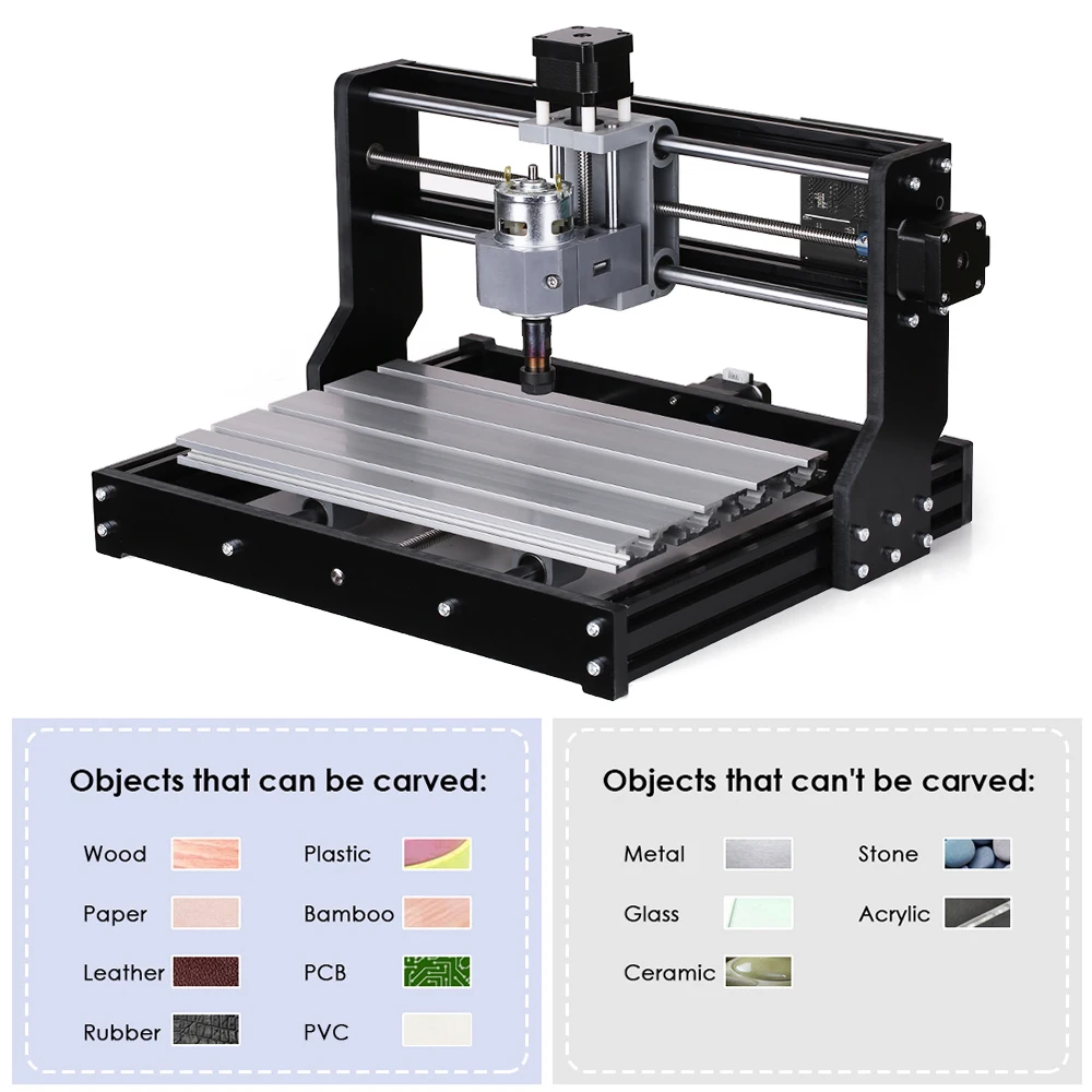 CNC 3018 Pro мини лазерный гравировальный станок GRBL DIY гравировальный станок для дерева PCB PVC резьба фрезерный гравировальный станок ER11