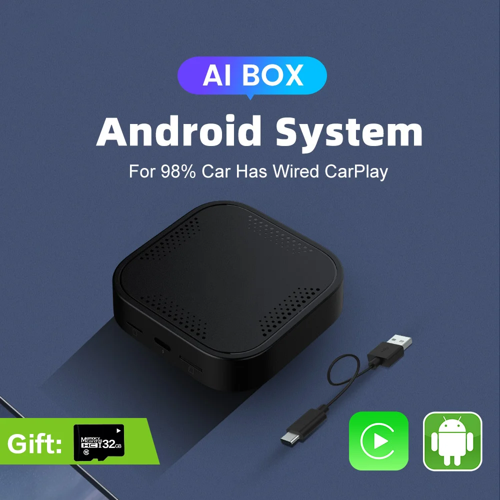 Apple Mini Carplay Ai Box Wireless Android Auto TV Box Netflix Youtube Car Intelligent System
