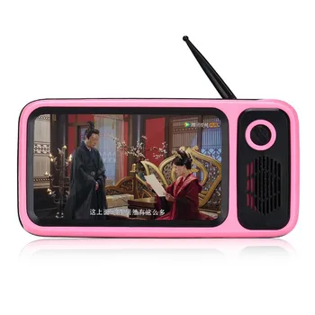 

Multifunction Phone Stands Mini Wireless Bluetooth Speaker Portable Retro TV Mobile Phone Stand Holder Fashion Gifts