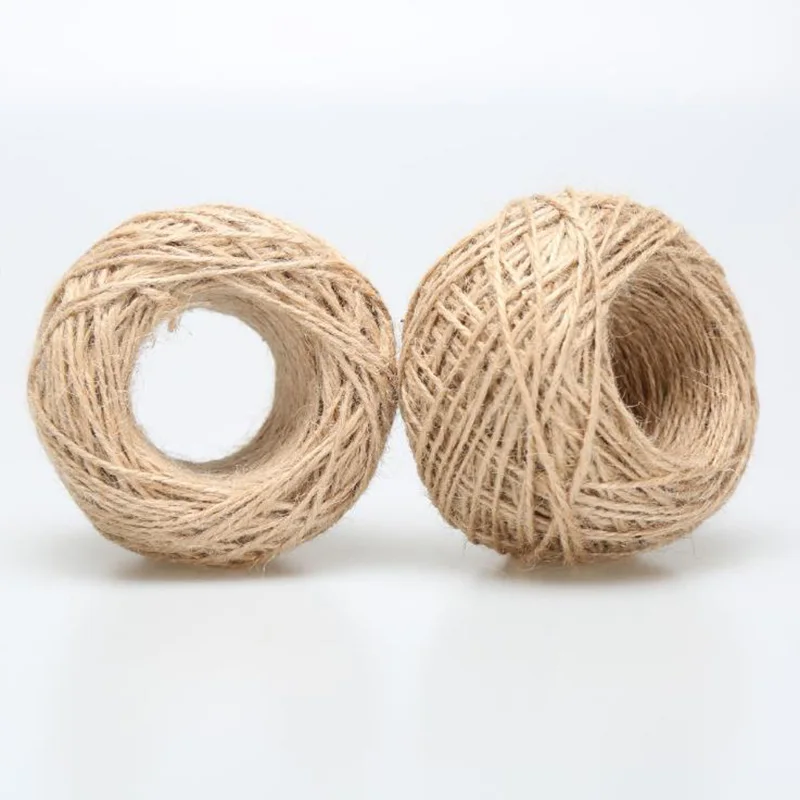 Натуральный в декорированном мешковиной горшке гессенской джутовый шнур шпагат