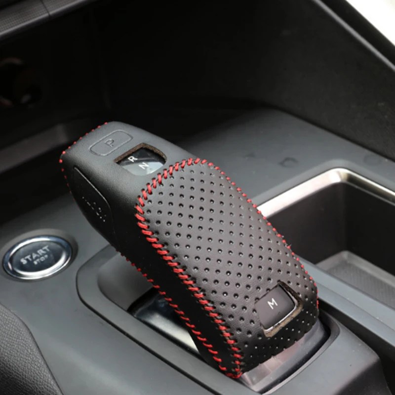 

Modified Hand-Stitched Leather Gear Shift Head Protective Cover For Peugeot 4008 Car Accessories