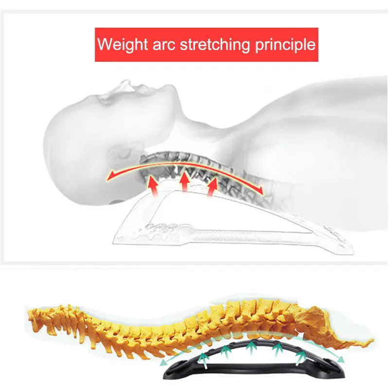 Спинномозговая Тяговая подставка для спины/поясничная поддержка/Массажная подушка для шеи с 3 регулируемыми арками