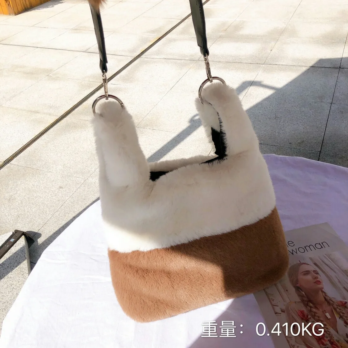 

Women Bag Leopard Stitching Dumpling Bag Trapeze Shoulder Bag SUEDE Handbag Famous Designer High Quality Winter Fashion