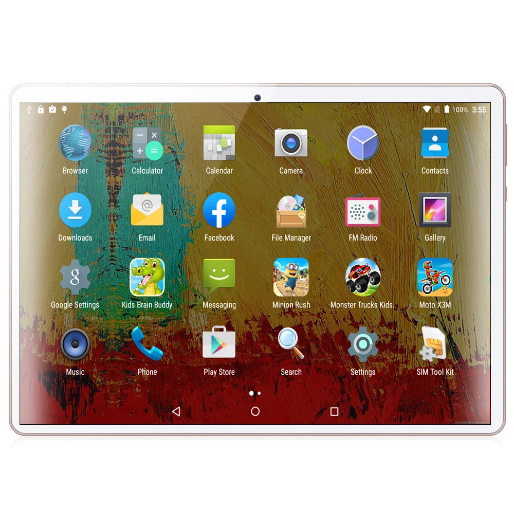 10.1 inch Tablet PC Android 7.0 3G Phone Call Dual SIM Card Octa Core 4GB/64GB Wi-Fi Bluetooth GPS