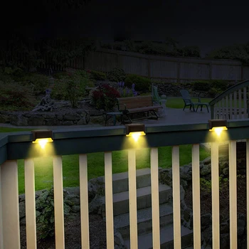

Outdoor Solar LED Deck Lights Path Garden Patio Pathway Stairs Step Fence Lamp