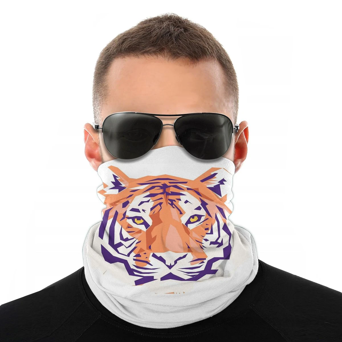 Geométrica Clemson Tiger bufandas media cara máscara de mujeres de los de cuello Tubular Bandanas sombreros a prueba de viento ciclismo senderismo|Bufandas de hombre| - AliExpress