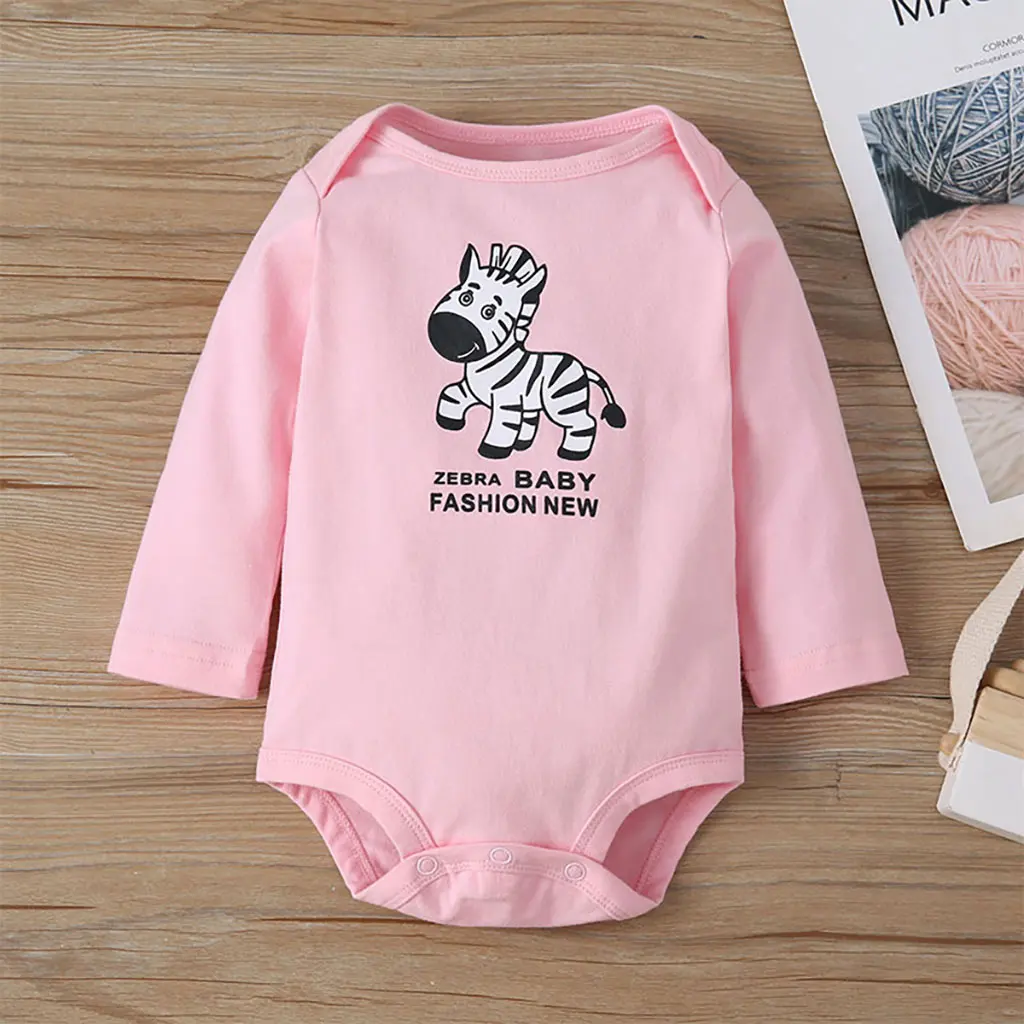 Baby Girl Clothes Set Long Sleeve Dot Sweatshirt+Cartoon Zebra Romper+Pant Fashion 2021 Spring Costume Toddler Boy Outifts 6-24M vintage Baby Clothing Set