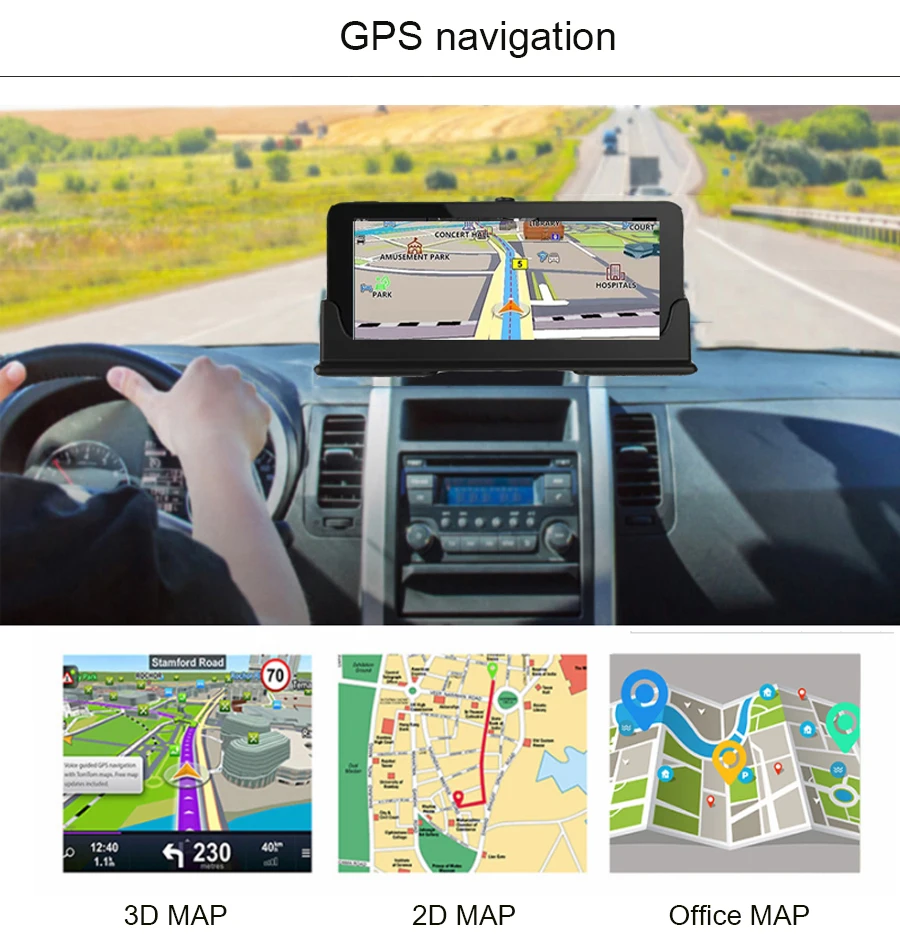 Anfilite 4G Автомобильный GPS навигатор 6 86 дюймов Android 5 1 Bluetooth ROM 16 Гб RAM HD 1080P
