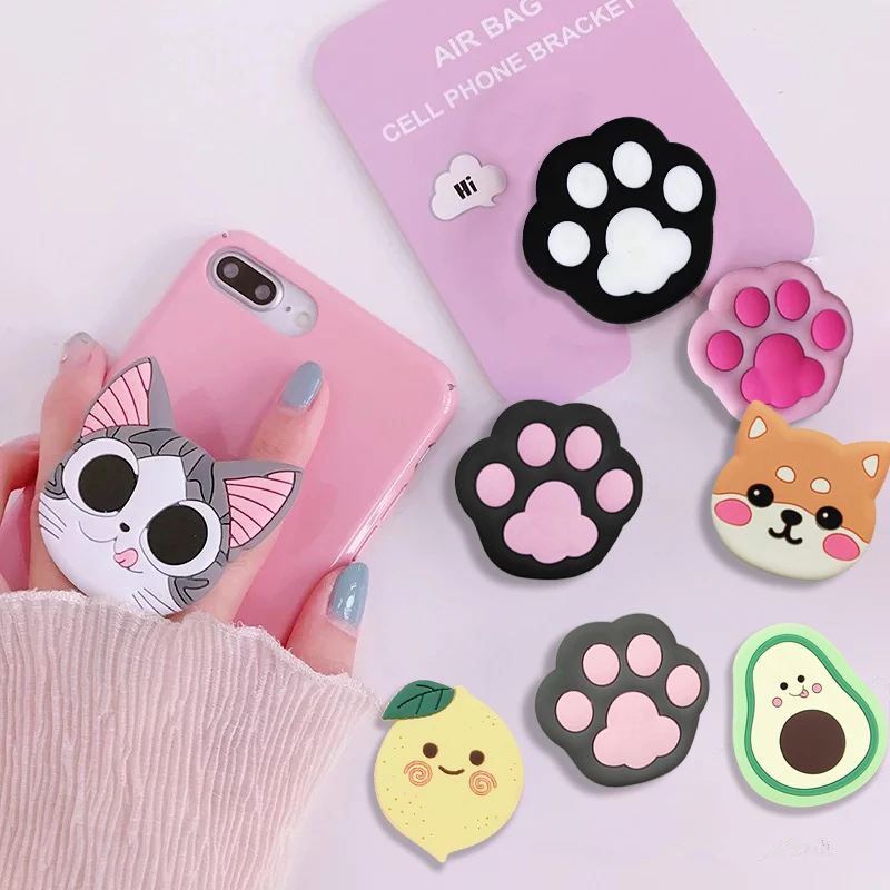 Luxury Cute Cartoon Animal Support Mobile Phone Extension Frame Finger Bracket Rabbit Panda Universal Fold Mobile Phone Bracket