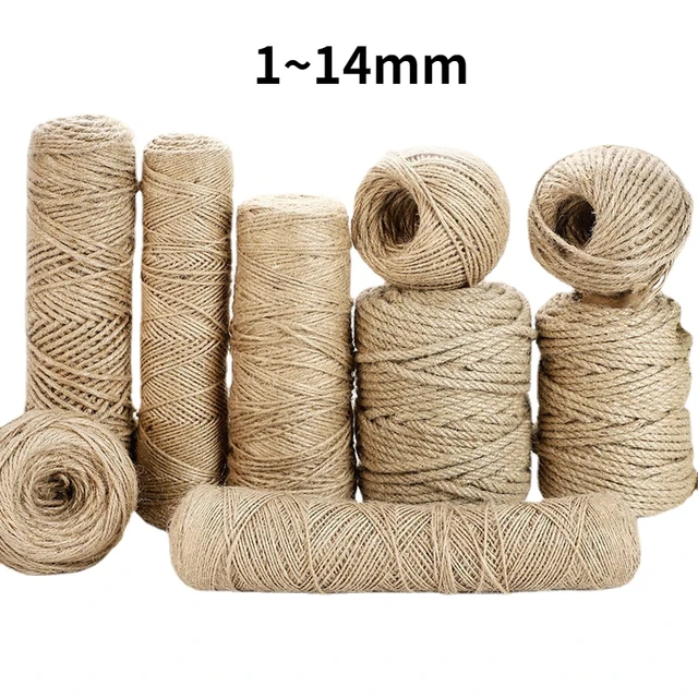 Corde en chanvre naturel, artisanat en Jute, ficelle torsadée, ceinture  tressée, 100% toile de Jute, bricolage, artisanat d'art, décoration, 100  mètres/rouleau - AliExpress